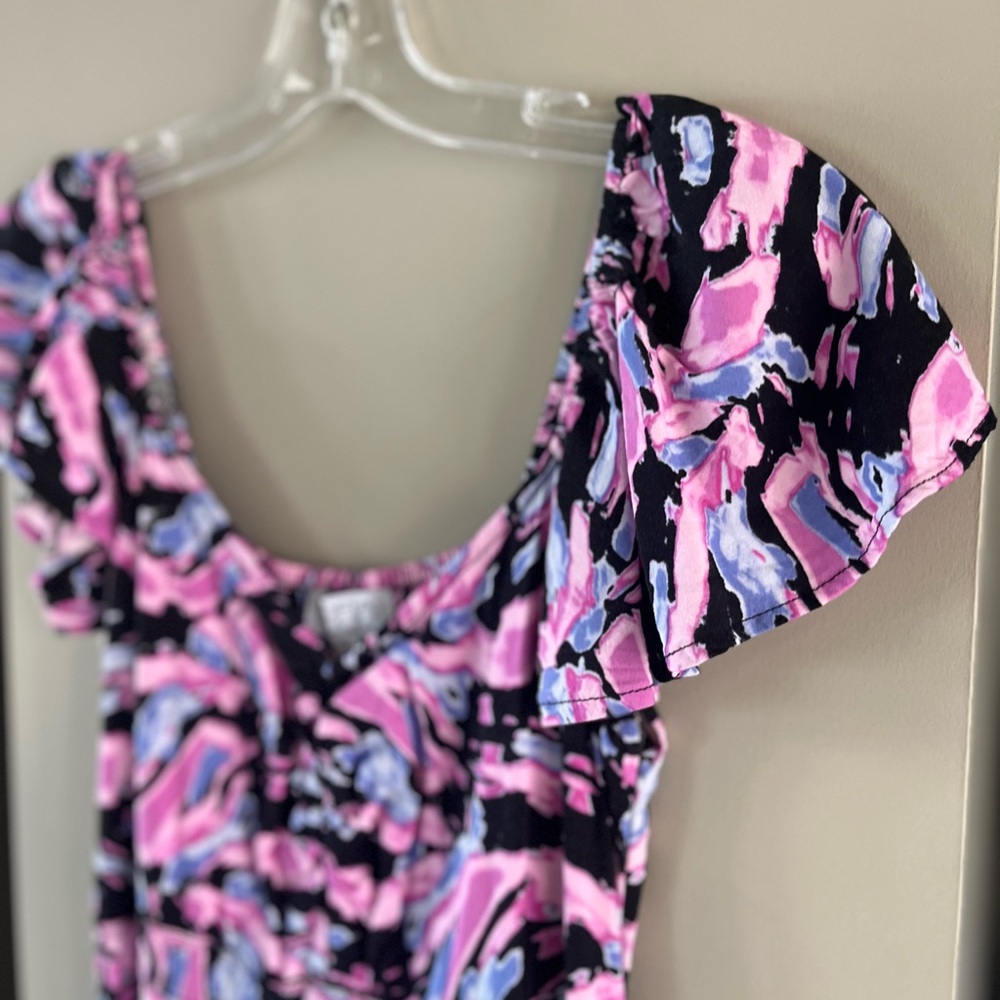 Sofia by Sofia Vergara Pink and Black Midi Dress - Picture 3 of 9